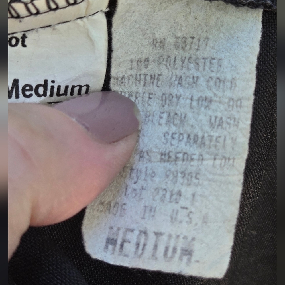 Vintage French Black Women's Moto Vest By Impair Et Pair SzM - Picture 11 of 11